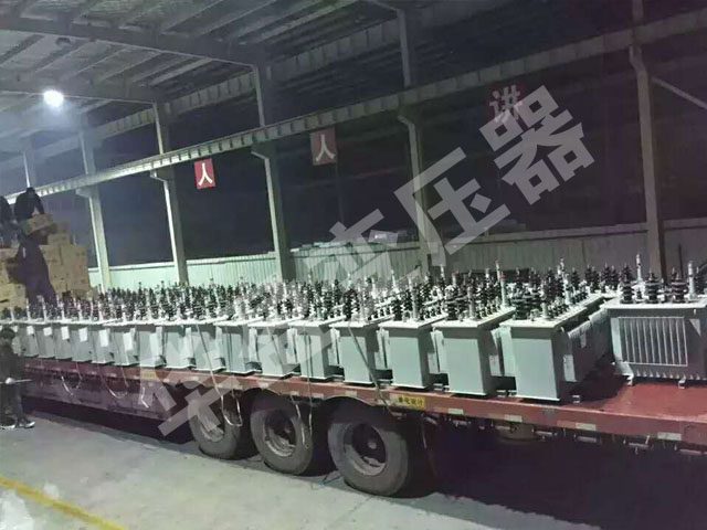 文昌非晶合金变压器发货现场
